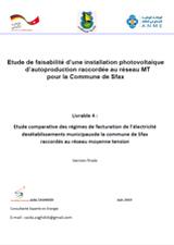 Rapport d'étude comparative des régimes de facturation de l'électricité des établissements raccordés à la centrale de Bechka