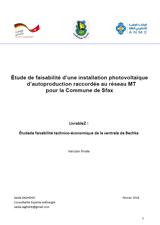 Rapport détude de faisabilité technico-économique de la centrale photovoltaïque moyenne-tension de Bechka