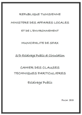 Cahier des Clauses Techniques Particulières (CCTP) - Rénovation de l'éclairage public et installation d'un système télégestion sur l'Avenue de Carthage et 14 janvier