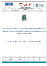 Rapport d'étude d'impact environnemental et social du projet de centrale photovoltaïque