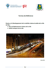 Termes de référence - Elaboration du Plan de Déplacement Urbain (PDU) et NAMA transport de la ville