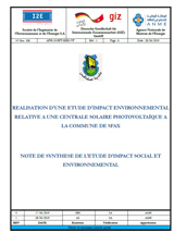 Synthèse des caractéristiques du projet de centrale photovoltaïque moyenne-tension de Bechka