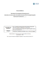 Terme de référence Recrutement d’un groupement d’entreprises pour la la fourniture et la mise en place d’une solution de suivi par GPS et d’un logiciel de gestion de parc